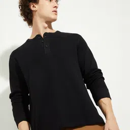 MAX URB_N Men Ribbed Henley T-shirt-picture-17