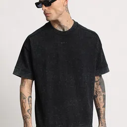 THE BEAR HOUSE Abstract Print Drop Shoulder Sleeves Oversized Pure Cotton T-shirt-picture-27