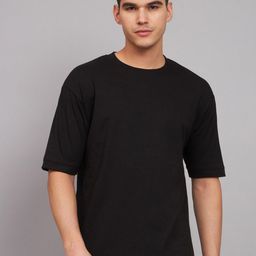 Imsa Moda Round Neck Drop-Shoulder Cotton Oversized  T-shirt-picture-19