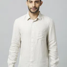Celio Classic Fit Opaque Casual Linen Shirt-picture-23