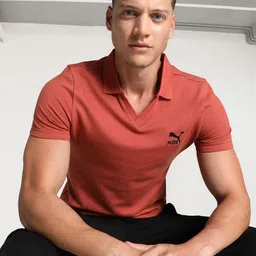 Puma Classics Jacquard Men Striped Polo Collar Cotton T-Shirt-picture-20