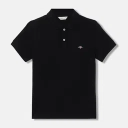GANT Solid Polo Neck Regular Fit T-Shirt-picture-21