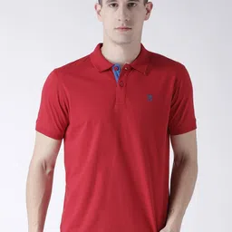Club York Men Red Polo Collar Cotton T-shirt-picture-19