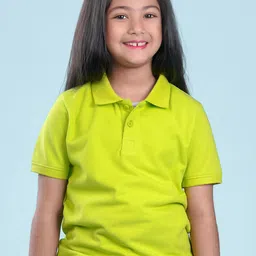 NUSYL Girls Graphic Printed Polo Collar T-Shirt-picture-20