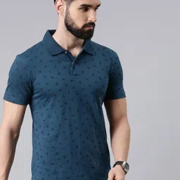 Kryptic Conversational Printed Polo Collar Pure Cotton T-shirt-picture-38