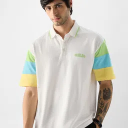The Souled Store TSS Originals Pure Cotton Oversized Polo Collar T-Shirt-picture-36