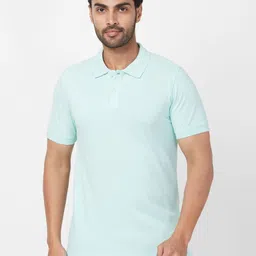 Parx Men Polo Collar Solid T-shirt-image-0