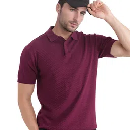 RARE RABBIT Men Self Design Polo Collar Cotton T-shirt-picture-43