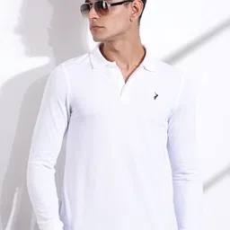 Thomas Scott Men Solid Polo Collar T-shirt-image-56