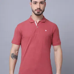 Cantabil Men Pink Polo Collar T-shirt-picture-15