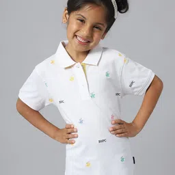 Beverly Hills Polo Club Girls Embroidered Polo Collar T-shirt-picture-22