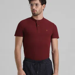 Jack & Jones Men Mandarin Collar Pockets Slim Fit T-shirt-picture-30
