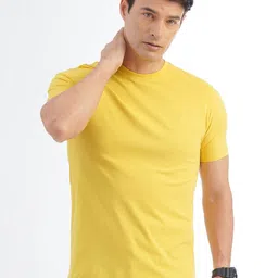 JADE BLUE Men Solid Round Neck Pure Cotton T-shirt-picture-44