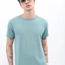HIGHLANDER Round Neck Popcorn Structured Slim Fit Tshirt-picture-30