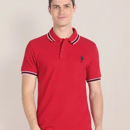 U.S. Polo Assn. Polo Collar Slim Fit Pure Cotton T-shirt-picture-46