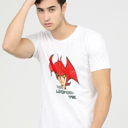 LOCOMOTIVE Men White Printed Slim Fit T-shirt-picture-27