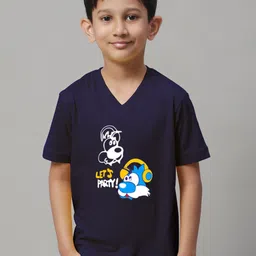 Friskers Graphic Printed V-Neck Slim Fit Pure Cotton T-shirt-picture-22