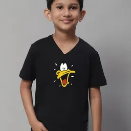 Friskers Boys Humour & Comic Printed Slim Fit Pure Cotton T-shirt image 1