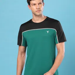 Technosport Men Colourblocked UPF50 Round Neck Slim Fit Training And Gym T-shirt-picture-56