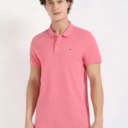Tommy Hilfiger Men Solid Polo Collar Cotton T-shirt-picture-41