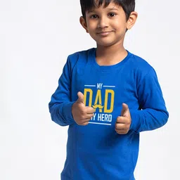 Friskers Boys Blue Typography Printed Applique Slim Fit T-shirt-picture-16