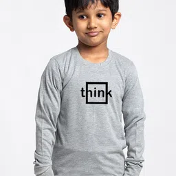 Friskers Boys Grey Typography Printed Applique Slim Fit T-shirt-picture-15