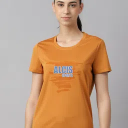 Alcis Women Printed Anti-Static Slim-Fit Round Neck Training T-Shirt-picture-11