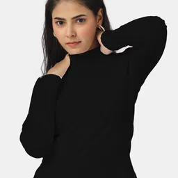 angloindu High Neck Long Sleeves Slim Fit Crop T-shirt-picture-12
