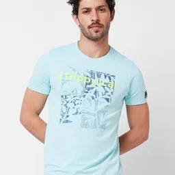 SPYKAR Typography Printed Cotton Slim Fit T-shirt-picture-37