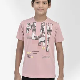 Crimsoune Club Boys Slim Fit Typography Printed Round Neck T-shirt-image-66