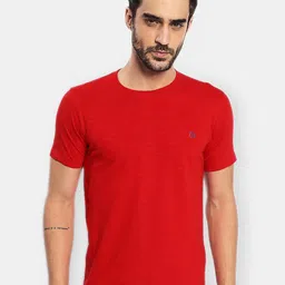 berry blues Men Solid Cotton T-shirt image 1