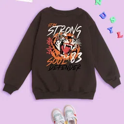 NUSYL Kids Graphic Printed Oversized Fleece Pullover-picture-32