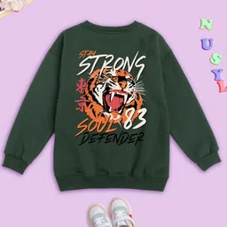 NUSYL Kids Typography Printed Oversized Sweatshirt-picture-16