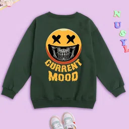 NUSYL Kids Typography Printed Oversized Sweatshirt-picture-29