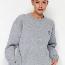 Trendyol Round Neck Pullover Sweatshirt-image-77