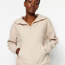 Trendyol Mock Neck Half Zipper Sweatshirt-image-72