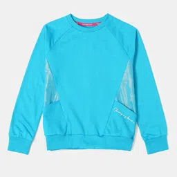 Jockey Girls Super Combed Cotton French Terry Printed Sweatshirt With Front Pockets - AG43-picture-37