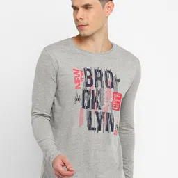 appulse Typography Printed Long Sleeve Round Neck Cotton Running T-shirt image 1