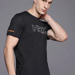 HRX by Hrithik Roshan Brand Logo Print Training T-shirt-picture-52