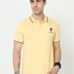 Masculino Latino Plus Regular Fit Polo Collar Bio Finish Cotton T-shirt-picture-25