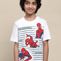 Kids Ville Boys Spiderman Printed Cotton T-Shirts-picture-30