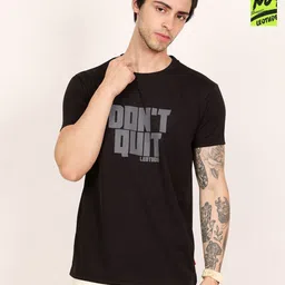 Leotude Men Pack Of 2 Typography Printed Round Neck Oversized T-shirts-picture-43