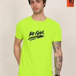 Leotude Men Pack Of 2 Typography Printed Round Neck Slim Fit T-shirts-image-95