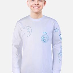 Gini and Jony Boys White & Blue Printed T-shirt-picture-34