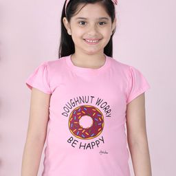 StyleStone Girls Pink Floral Printed T-shirt-picture-27