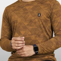 VeBNoR Men Geometric Printed Round Neck Casual T-shirt-picture-35