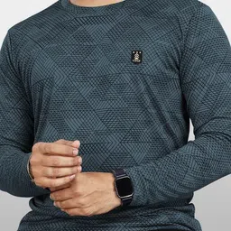 VeBNoR Men Geometric PrintedRound Neck Casual T-shirt-picture-35