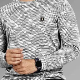 VeBNoR Men Geometric Printed Round Neck Casual T-shirt-picture-32