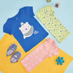 YU by Pantaloons Girls Pack of 3 Graphic Printed Cotton T-shirt-picture-36