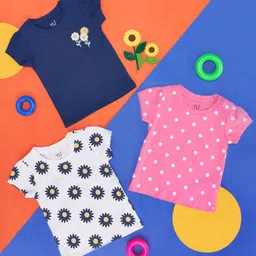 YU by Pantaloons Girls Pack of 3 Printed Cotton T-shirt-picture-20